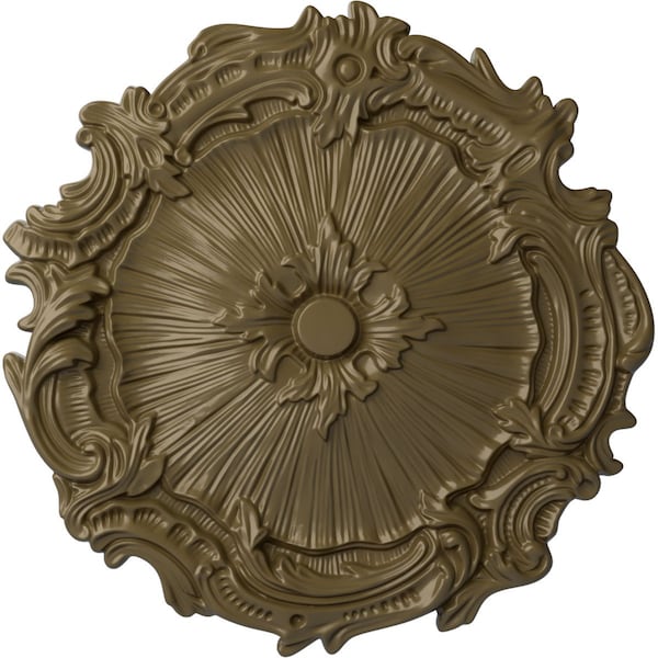 Ekena Millwork Plymouth Ceiling Medallion (Fits Canopies up to 1 5/8"), 16 3/4"OD x 1 3/8"P, Mississippi Mud CM16PLMMF - main
